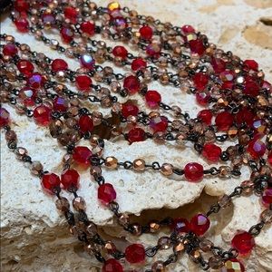 Czech Faceted Glass Beaded Chain. Stunning 10 feet